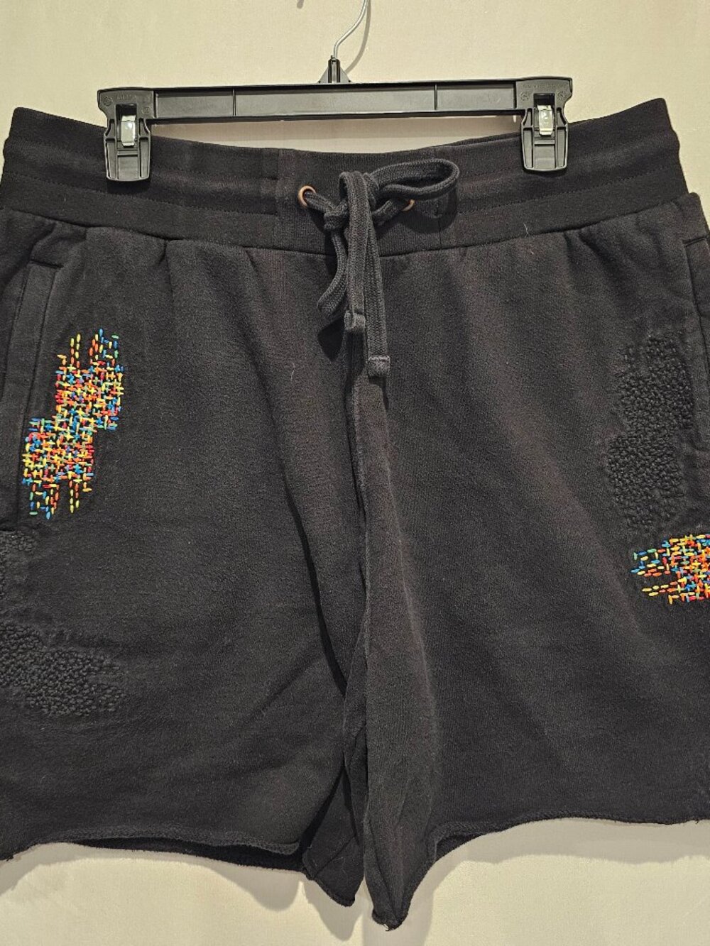 Cookies Anthem Fleece Shorts Men's Black Embroidered W34 Casual Streetwear